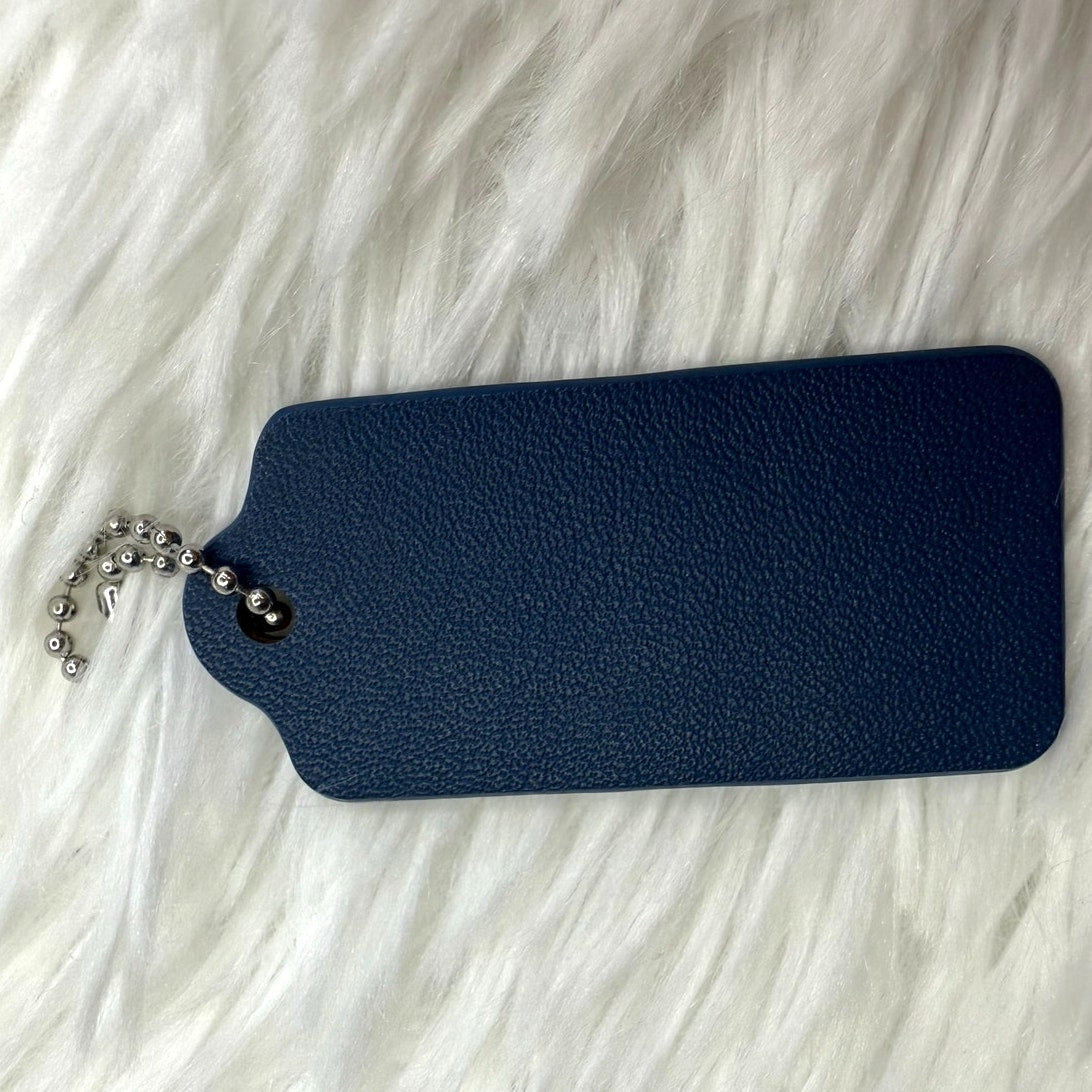2"  COACH Blue Fob Bag Charm Hang tag Hangtag