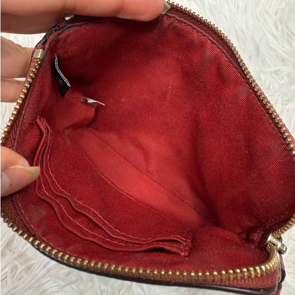 COACH Red Zip Wristleet