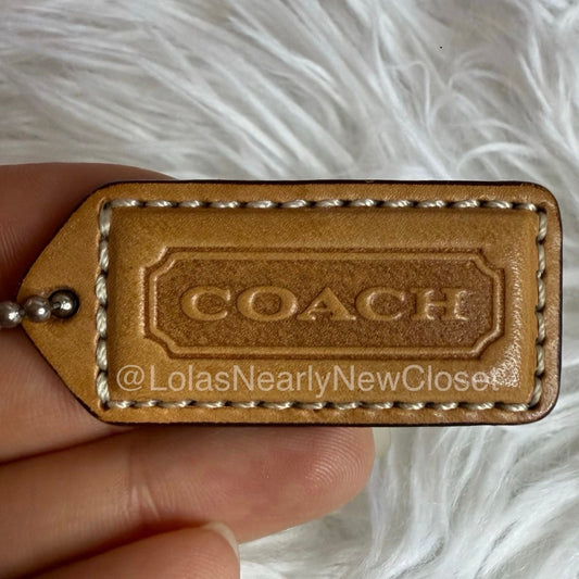 1.5" y2k COACH Fob Bag Charm Hang tag Hangtag