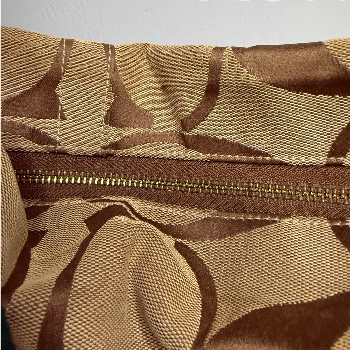 y2k COACH Black Brown Carly Large Hobo Signature Shoulder Bag Purse