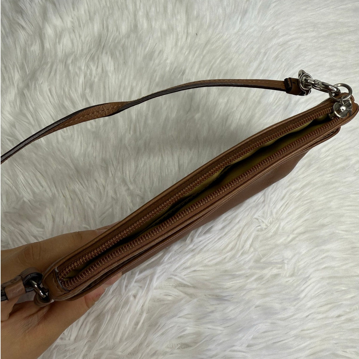 COACH Brown Wristlet