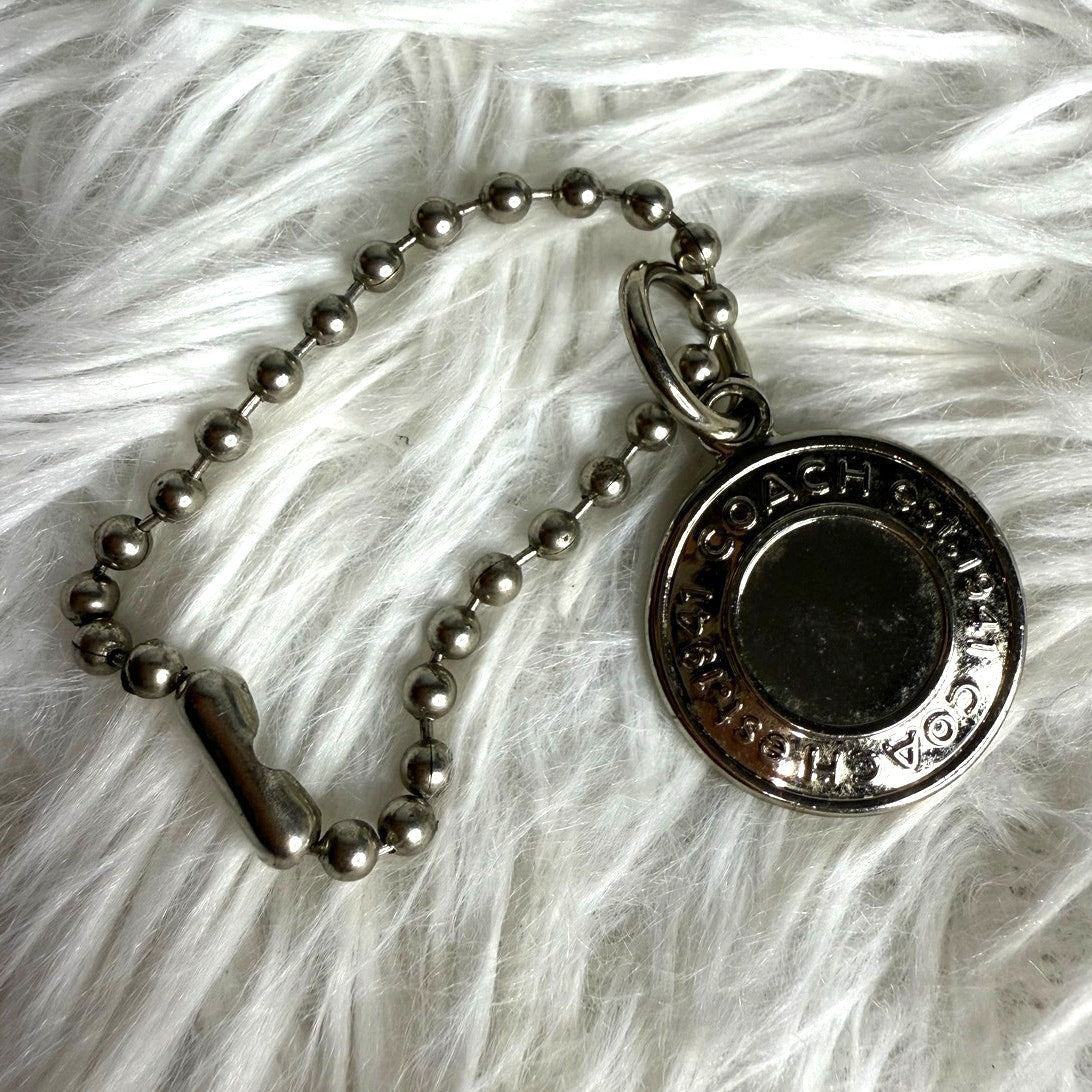 1" Coach Metal Circle Replacement Hangtag Hang Tag Bag Charm