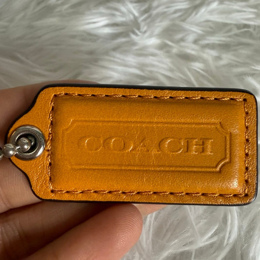 2" COACH Orange Fob Bag Charm Hang tag Hangtag