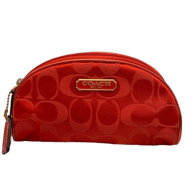 COACH Red Limited Edition Estee Lauder 2010 Cosmetic Make Up Bag