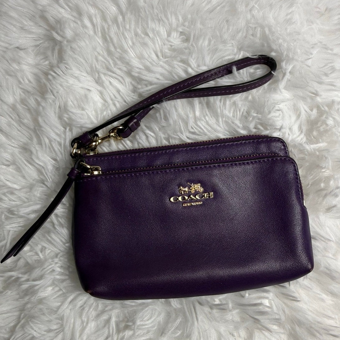 Coach Purple Wristlet