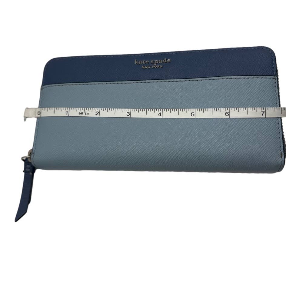 KATE SPADE New York Blue and light Blue Cameron LG Zip Around Wallet