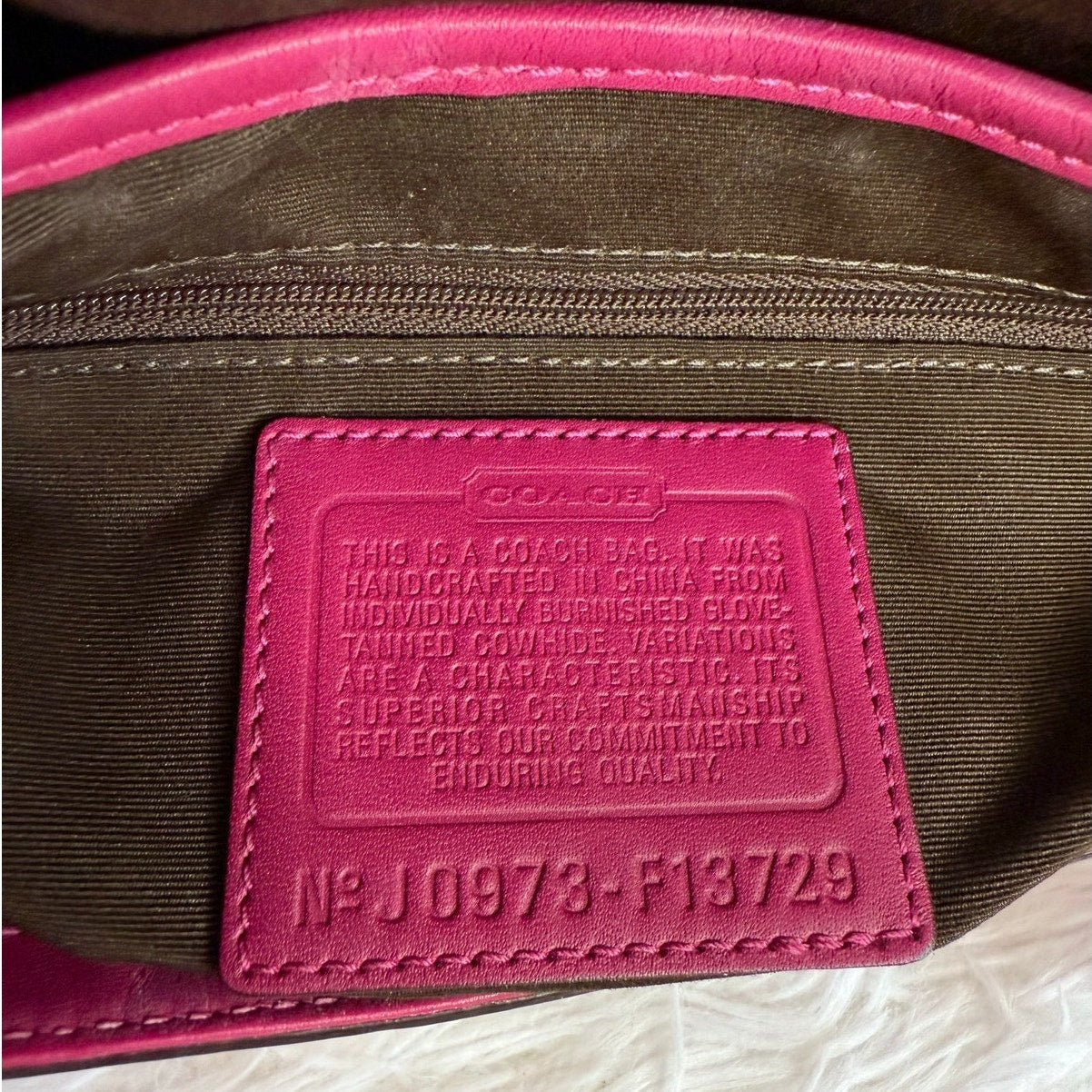 Y2K COACH Pink F13729 Flap Hobo Shoulder Bag