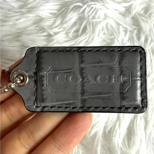 2.5" COACH Crocodile Fob Bag Charm Hang tag Hangtag