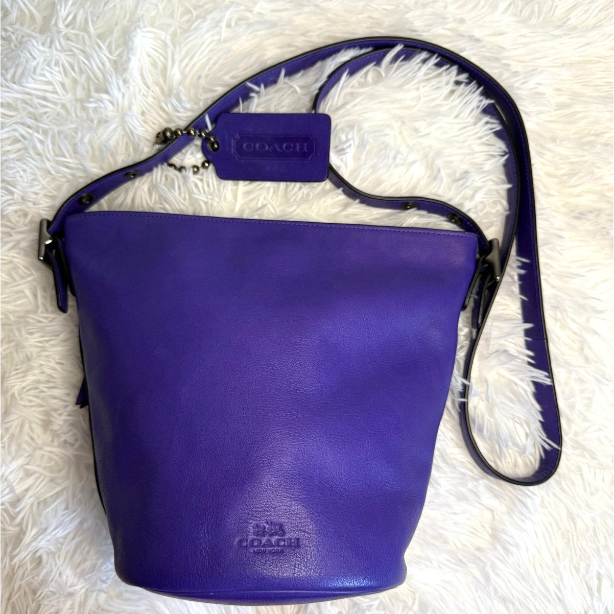 COACH 2014 Bleeker Sport Mini Duffle Purple 32281 Crossbody Shoulder Bag