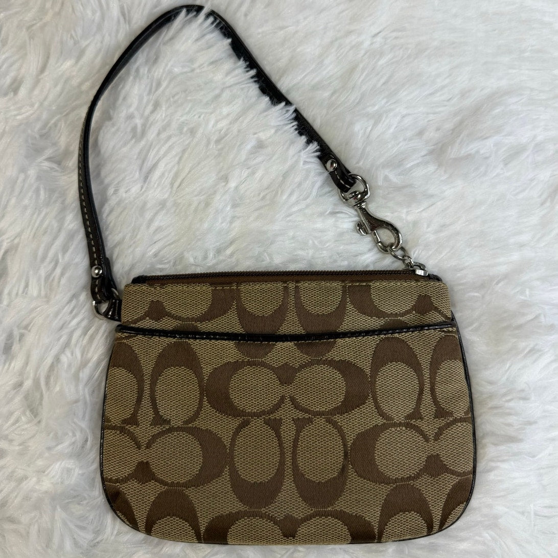 Coach Brown Wristlet