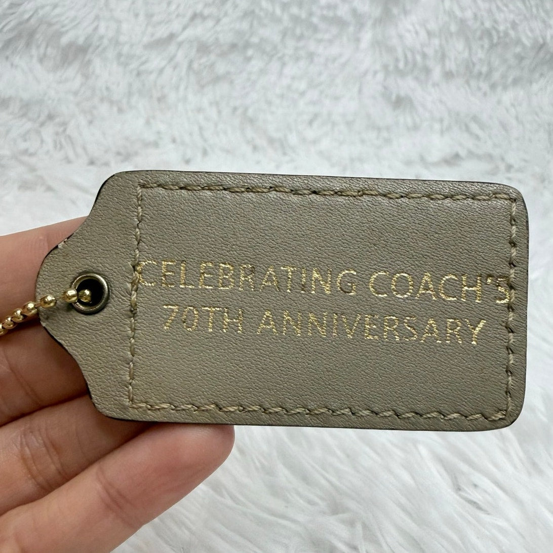 2.5" y2k COACH 70" Anniversary Fob Bag Charm Hang tag Hangtag