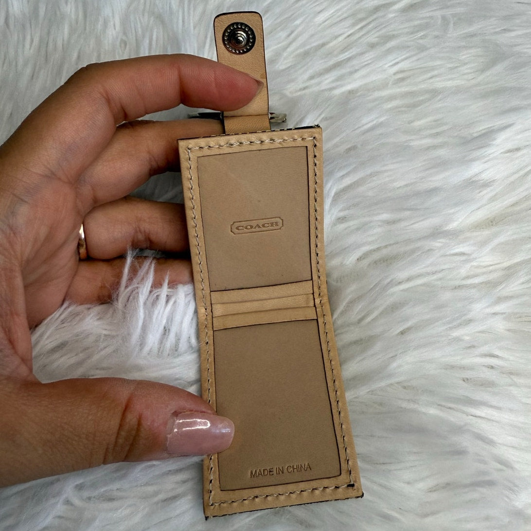 Vintage 2" COACH y2k Canvas Signature Photo Picture Frame Bag Charm Key Fob