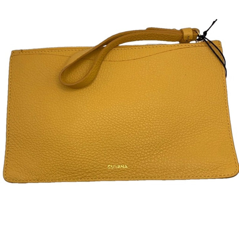 NWT CUYANA Turkey Mustard Wristlet