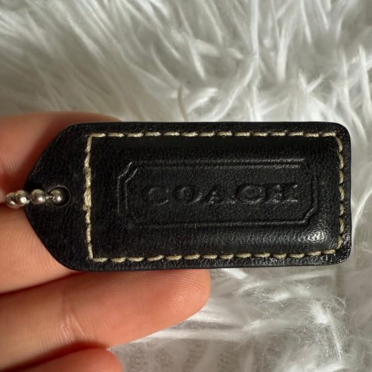 y2k 1.5" Vintage COACH  Fob Bag Charm Hang tag Hangtag