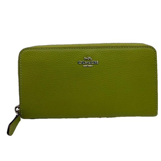 COACH Olive Green Zip Around Wallet