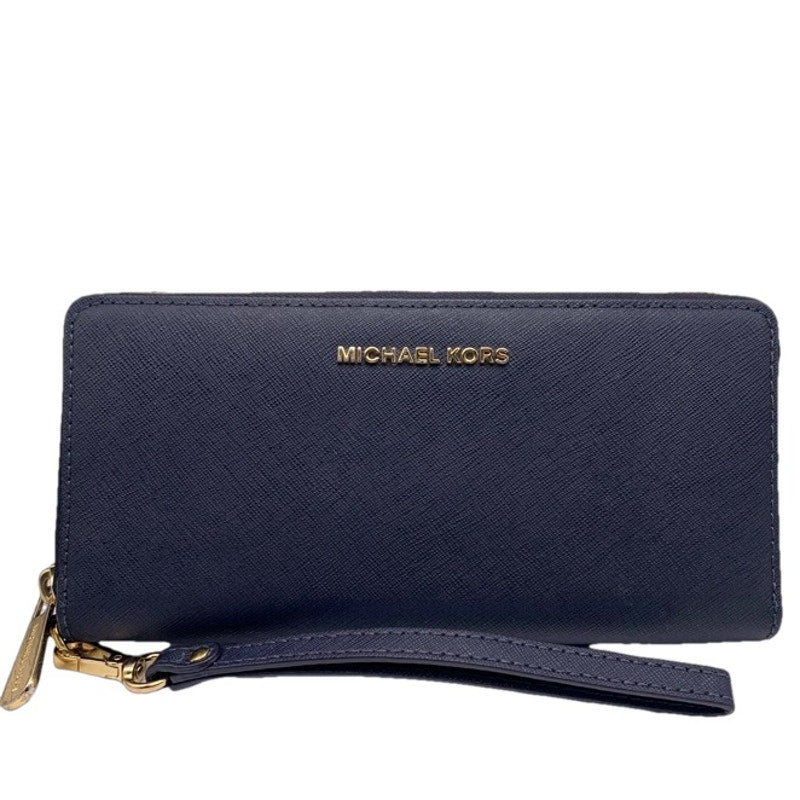 Michael Kors Navy Jet Set Zip Around Wallet