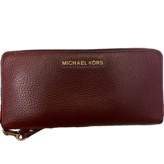 Michael Kors Burgundy Zip Around Wallet