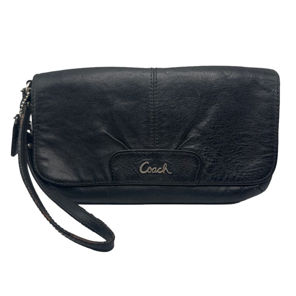 COACH Black Mini Purse / Wristlet with Card Slot