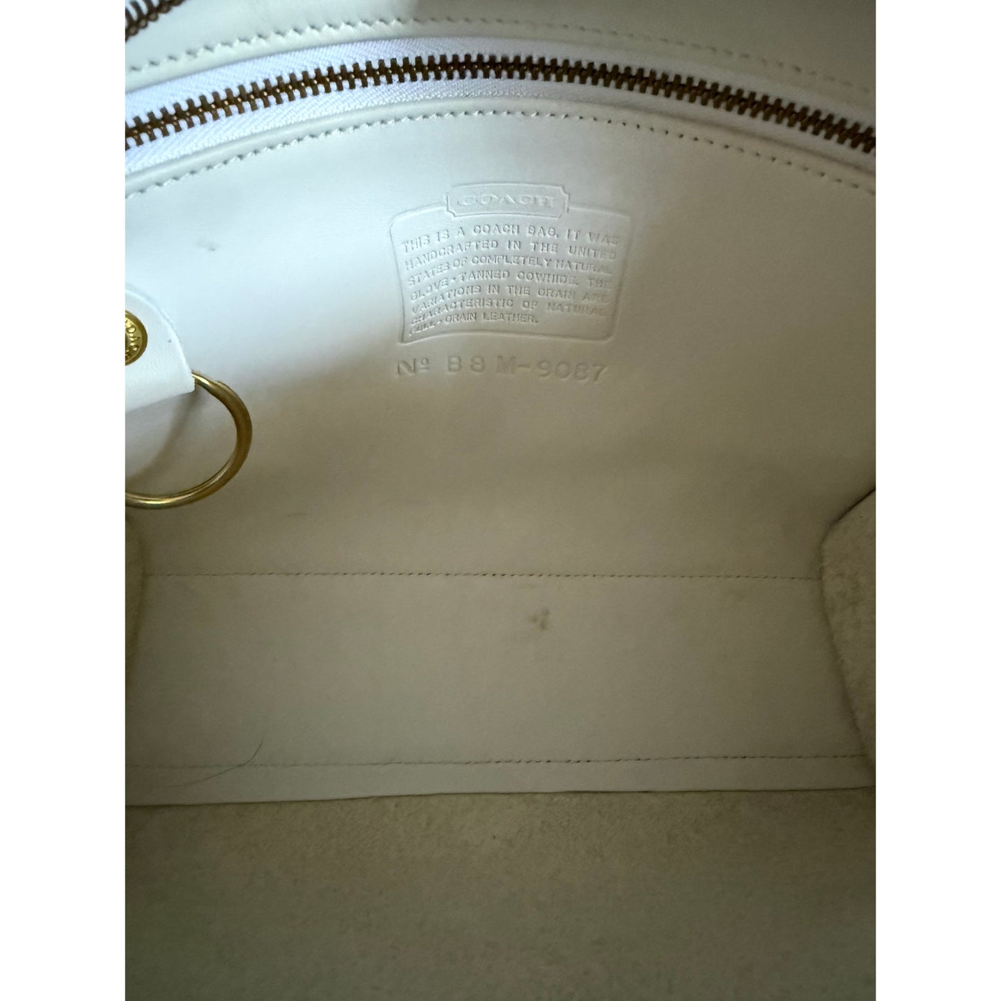 Vintage Coach Metropolis Zip Bag White 9087 Shoulder Bag Crossbody