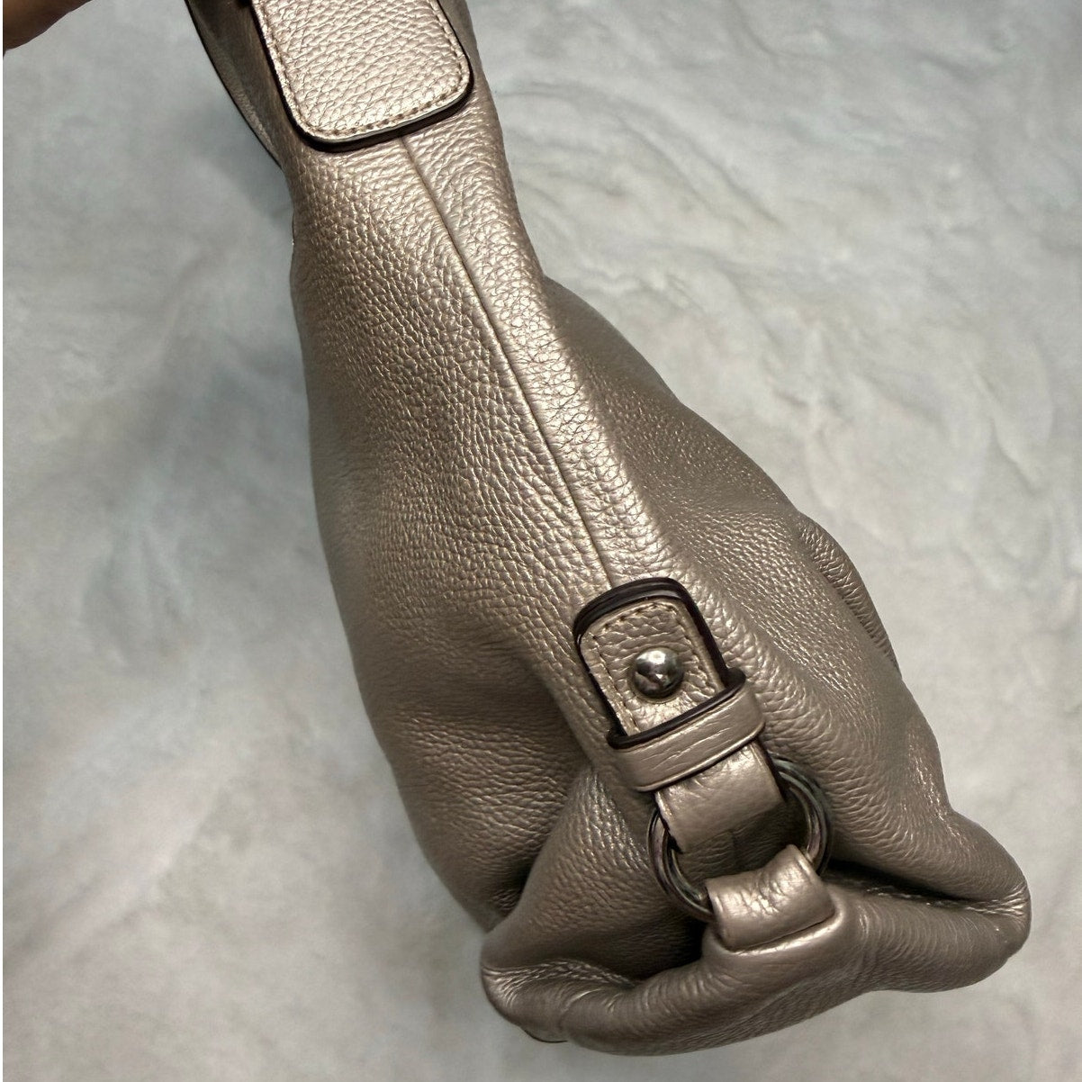 COACH 15064 Silver Duffel Bag Shoulder Bag Crossbody