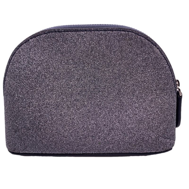 Kate Spade New York Small Joeley Glitter Dome Cosmetic Make up Travel Bag