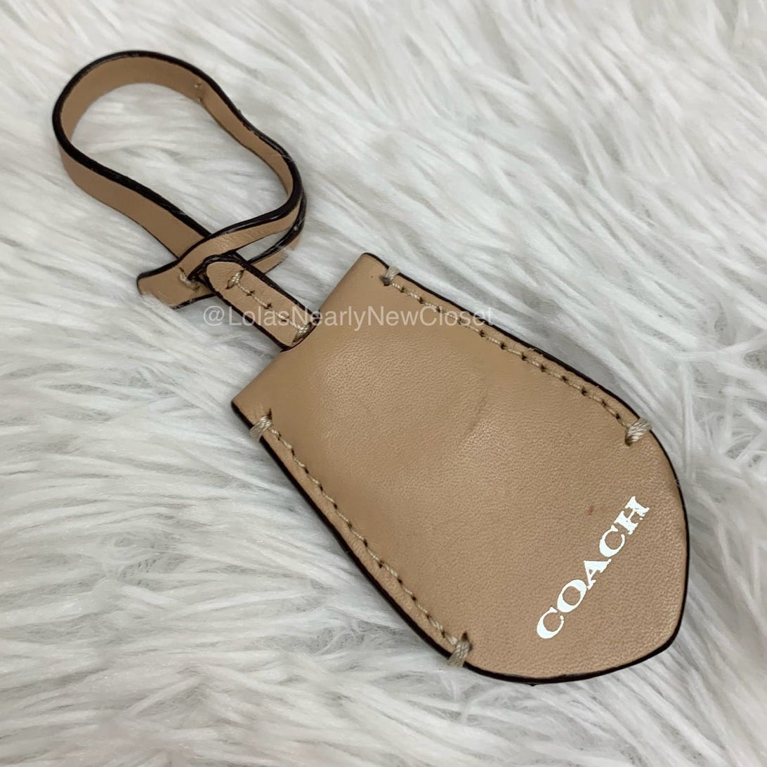Coach Tan Ring Bag Charm Key Fob
