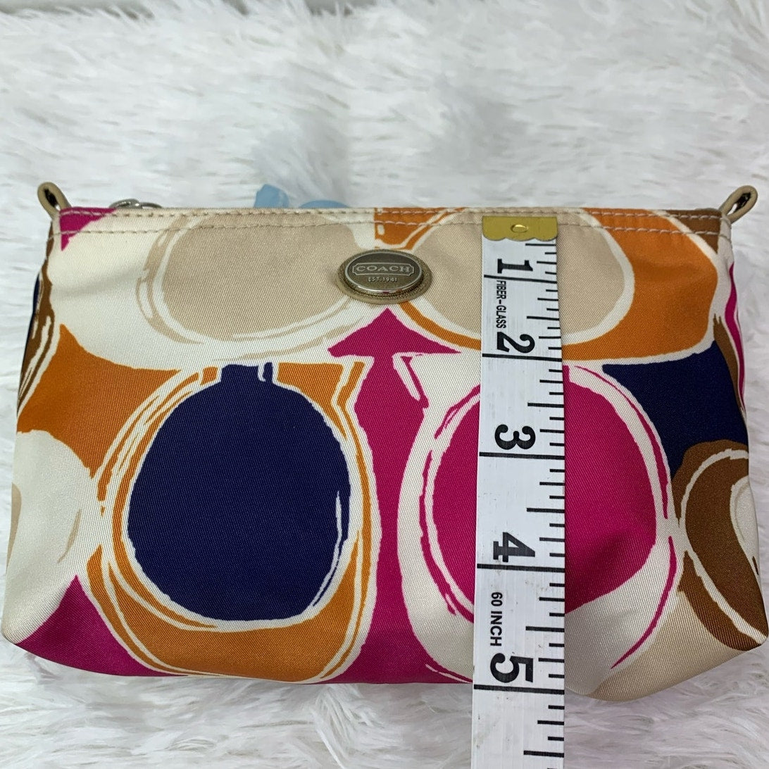 COACH Signature Cosmetic Case Make Up Bag Pouch