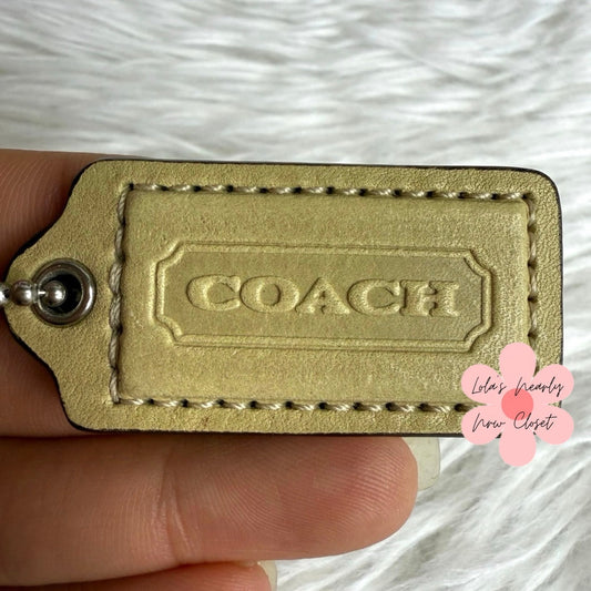 1.5" COACH Fob Bag Charm Hang tag Hangtag