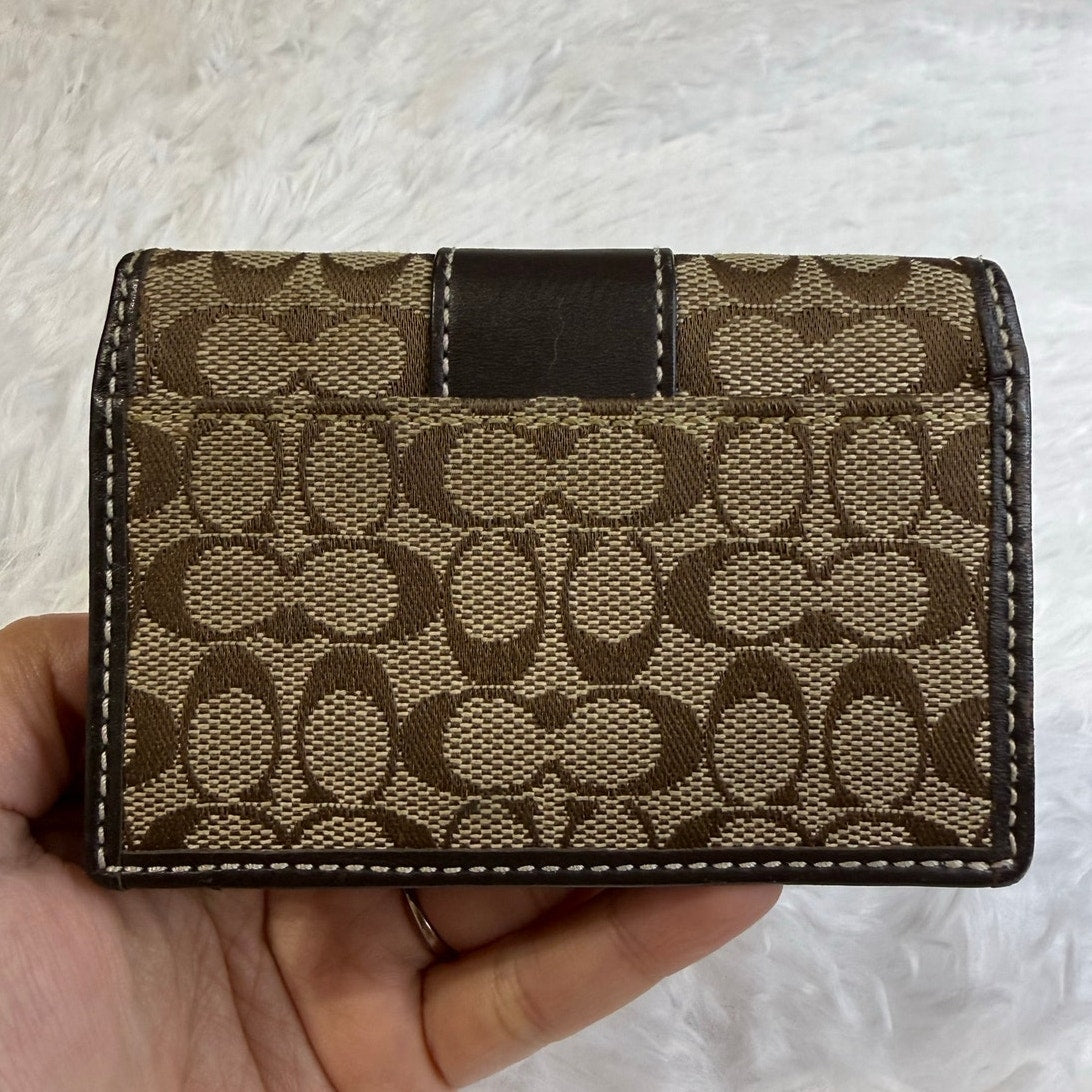 y2k Coach Brown Card Holder Wallet