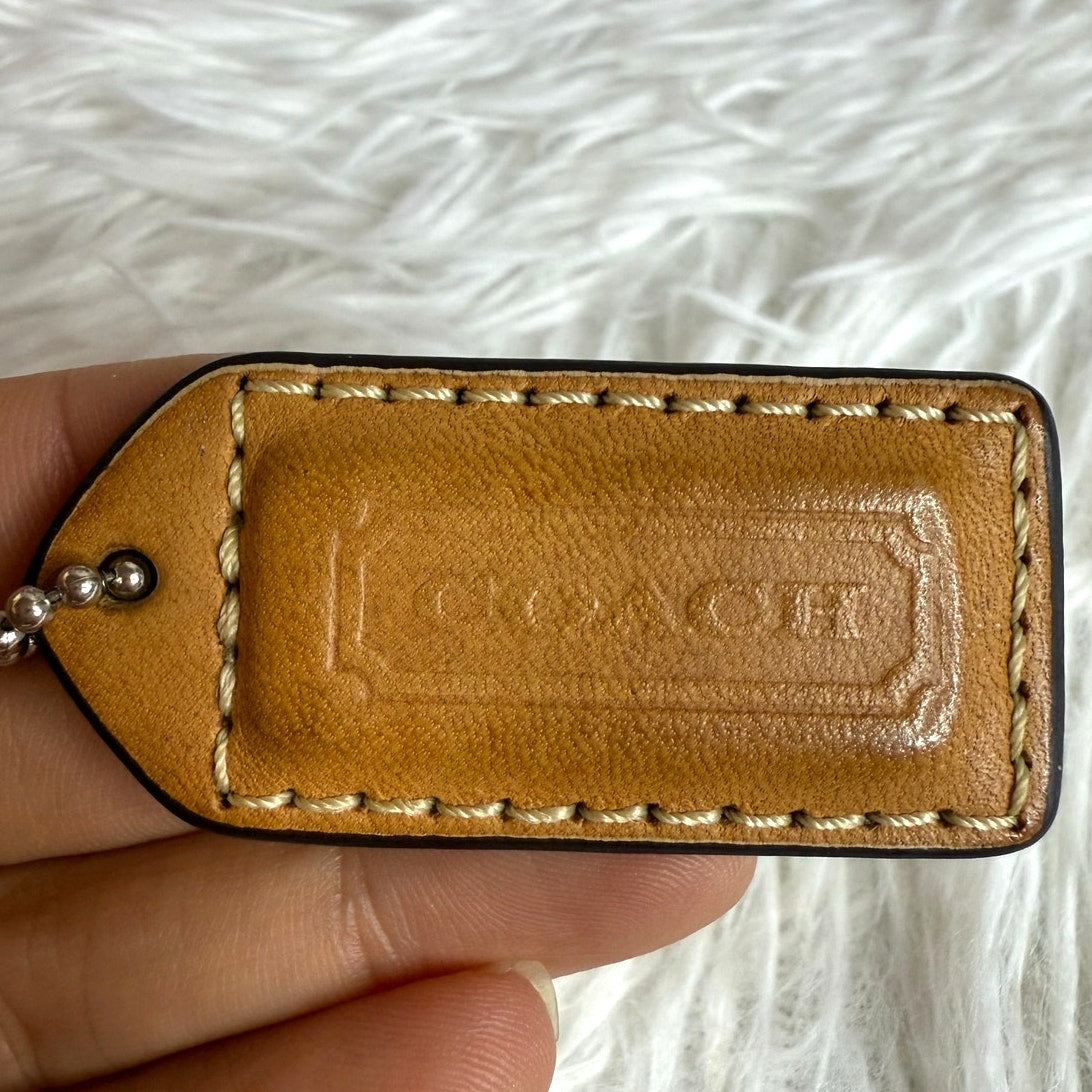 2"  y2k COACH Vintage Fob Bag Charm Hang tag Hangtag
