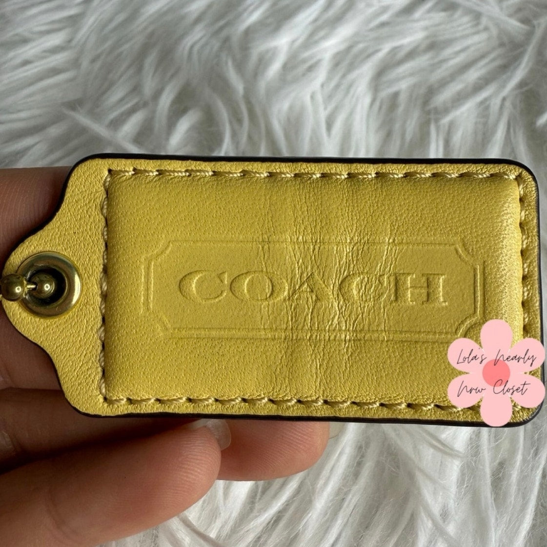 2.5" COACH Fob Bag Charm Hang tag Hangtag