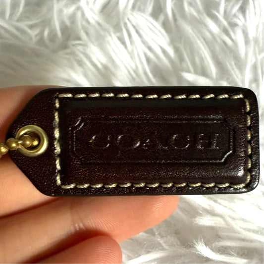 y2k 1.5" Vintage COACH Fob Bag Charm Hang tag Hangtag