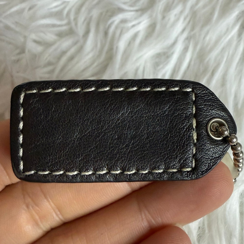 1.5" y2k COACH Vintage Fob Bag Charm Hang tag Hangtag