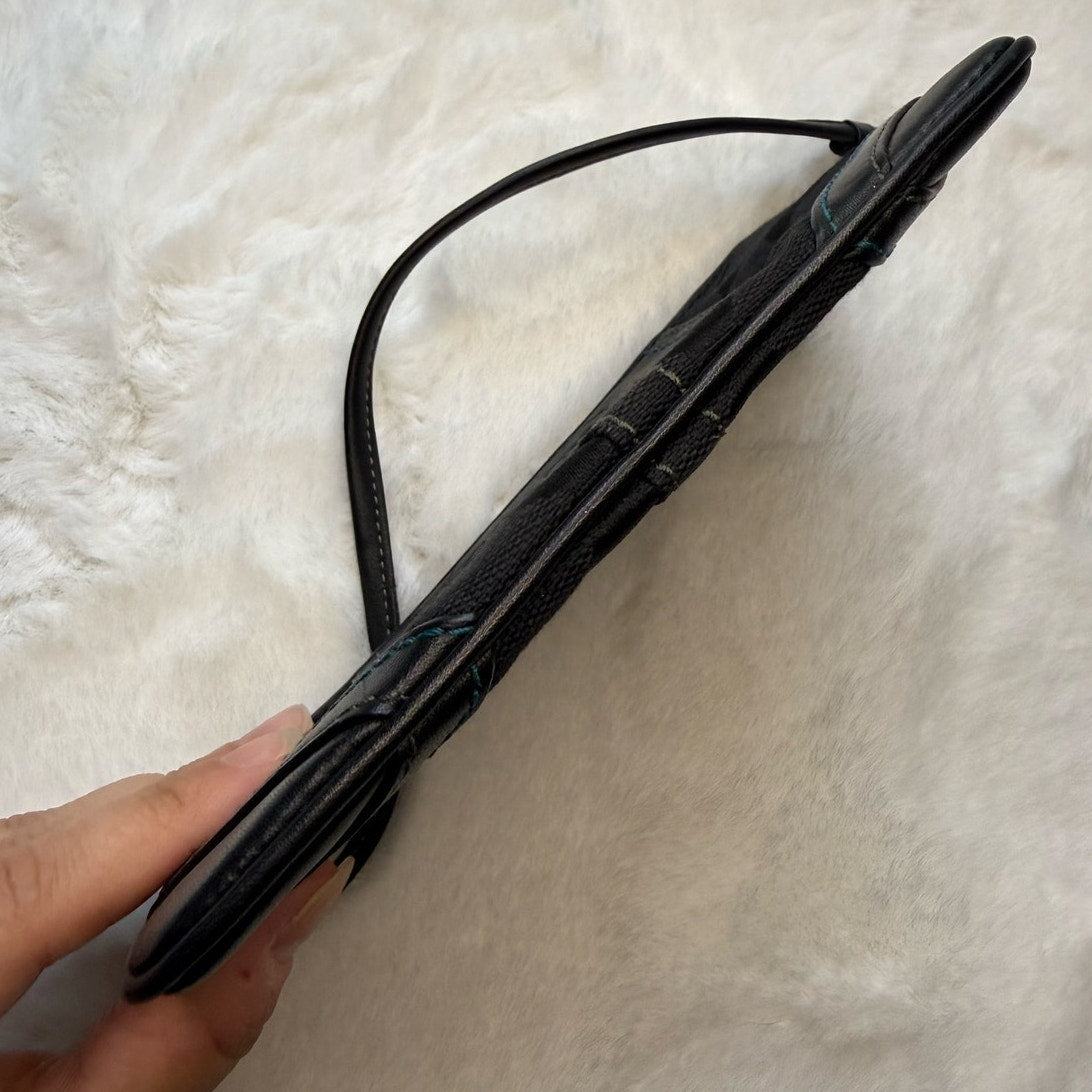y2k Coach Vintage Leatherware Black Soho Wristlet