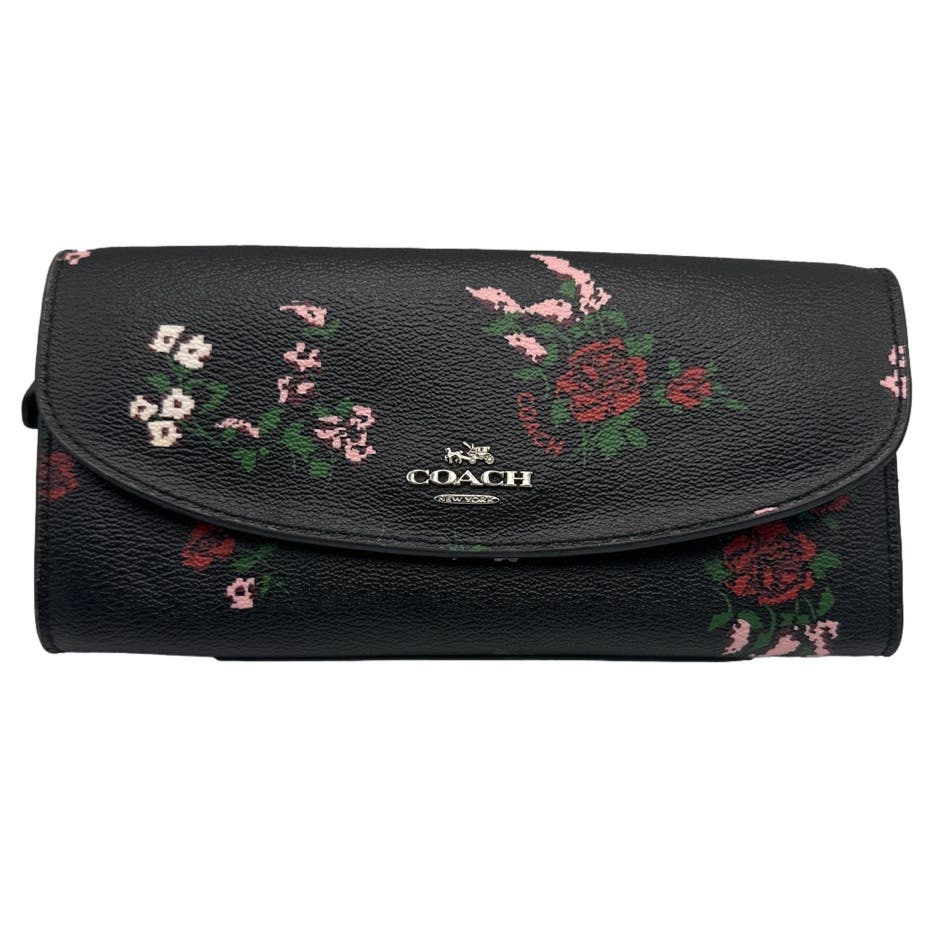 COACH Envelope Wallet with Cross Stitch Floral Print