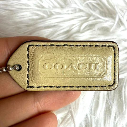 1.5" y2k COACH Vintage Fob Bag Charm Hang tag Hangtag