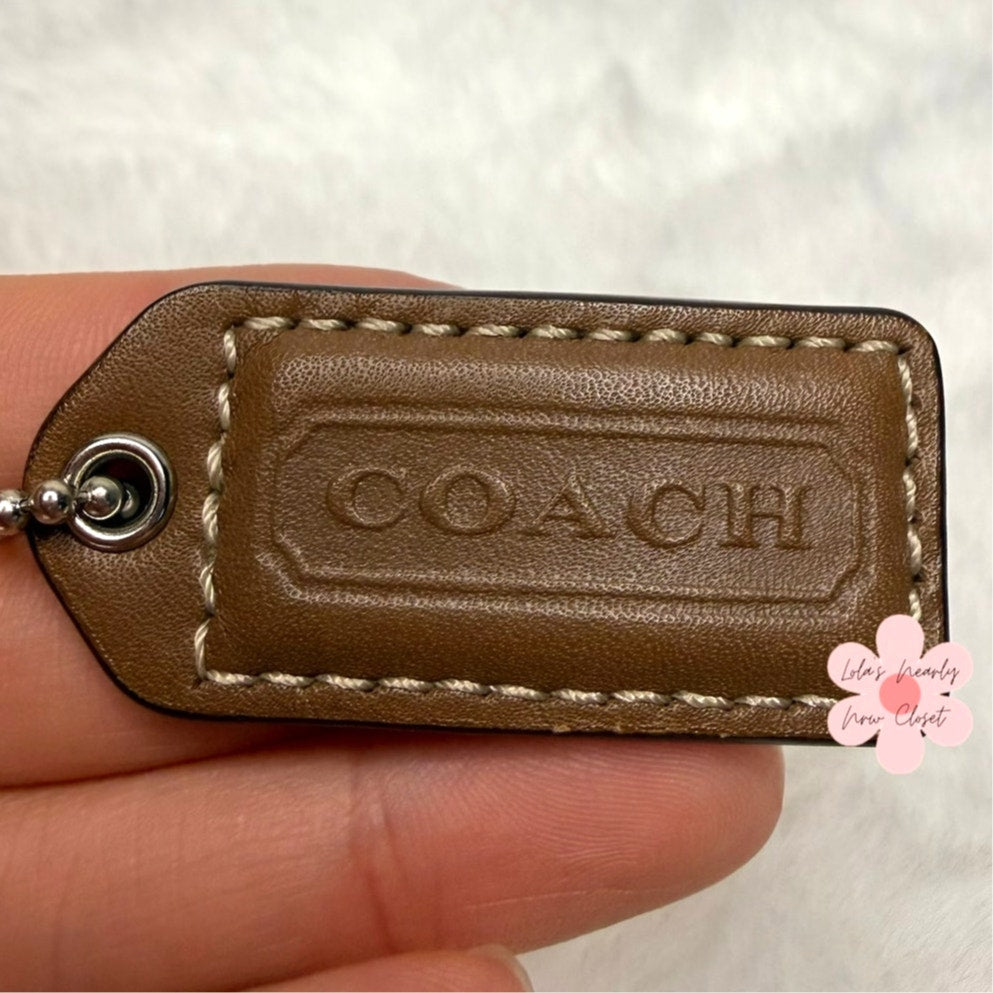 1.5" y2k COACH Vintage Fob Bag Charm Hang tag Hangtag