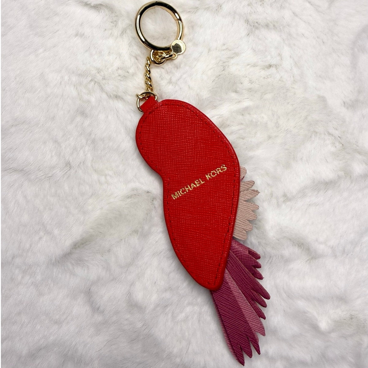 NEW Michael Kors Red Parrot Purse charm Bag Charm Key Fob