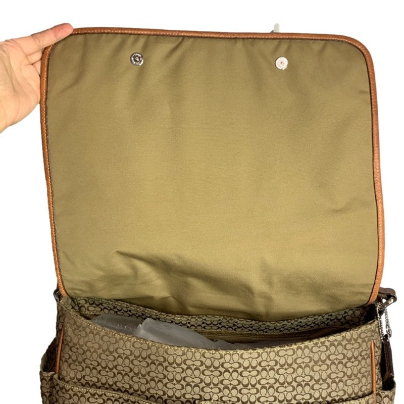 y2k COACH Signature Canvas Hudson Commuter Messenger Laptop Bag