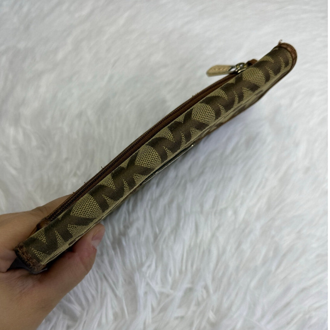 SALE Michael Kors Brown Signature Canvas Slim Wallet