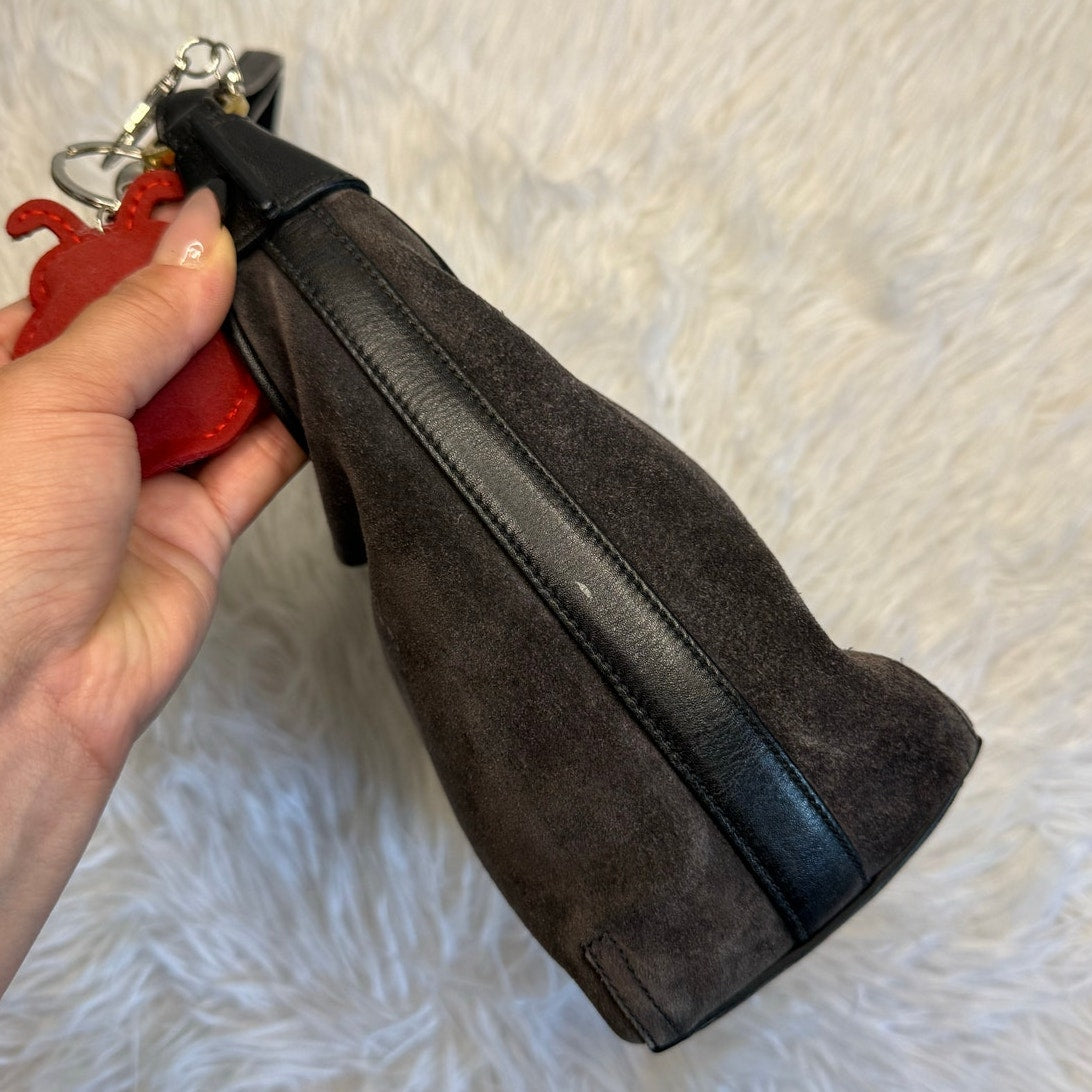 Vintage COACH 2001 Black Suede Shoulder Bag