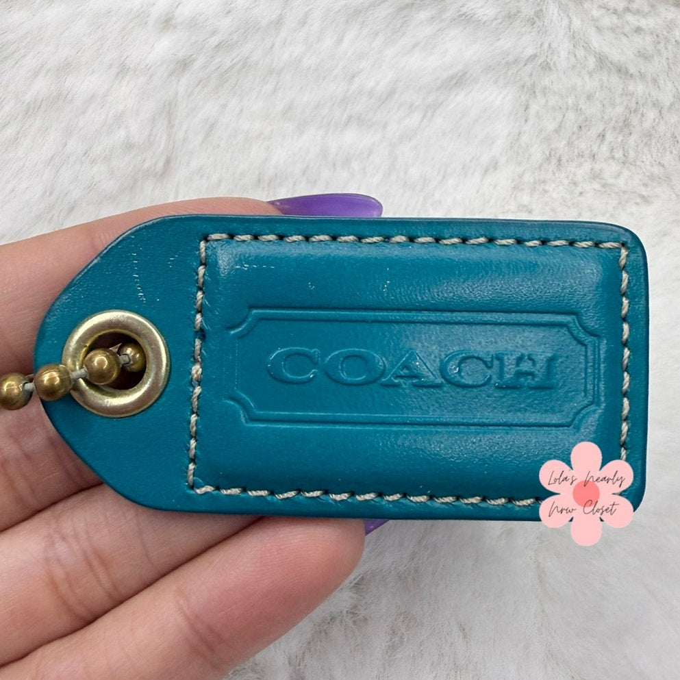 2" y2k COACH Vintage Fob Bag Charm Hang tag Hangtag