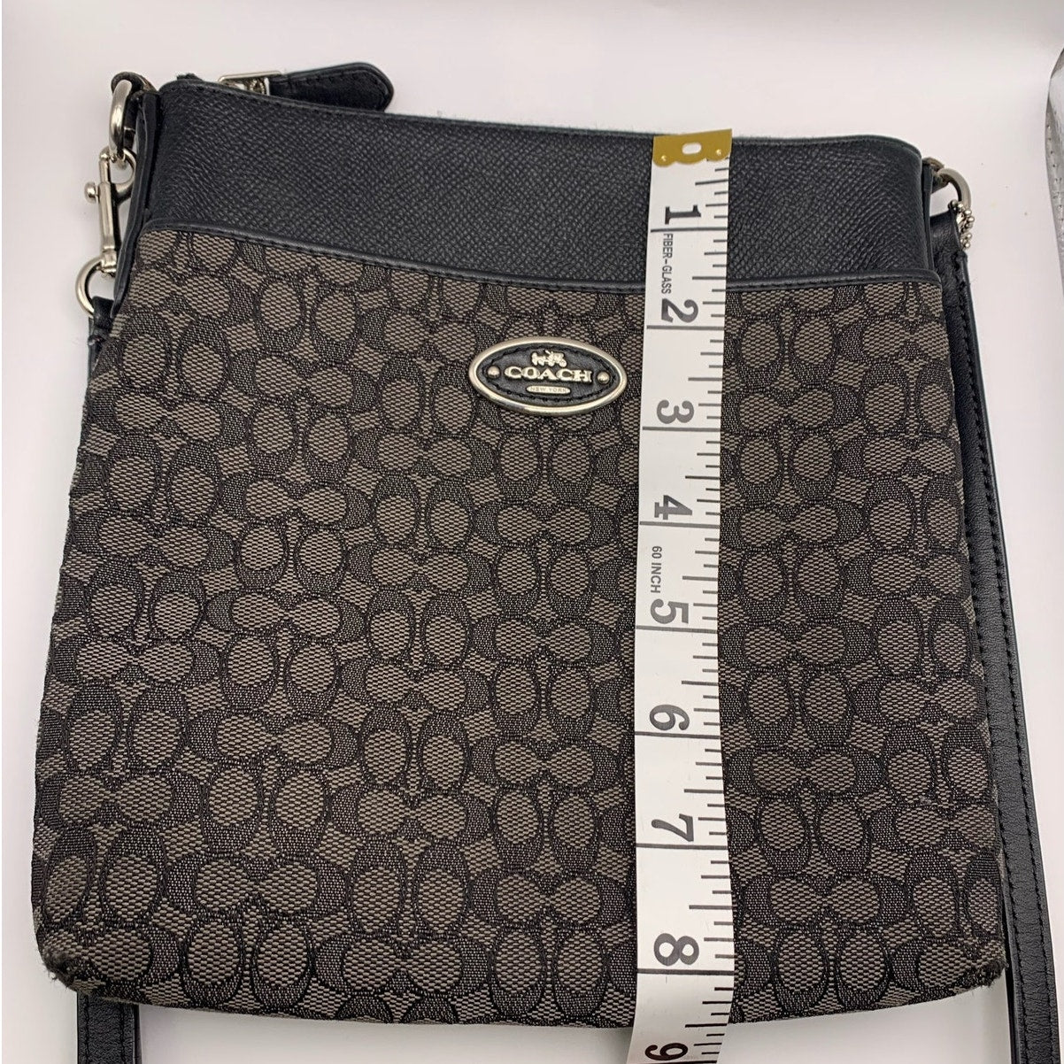 COACH Black Signature Canvas Crossbody