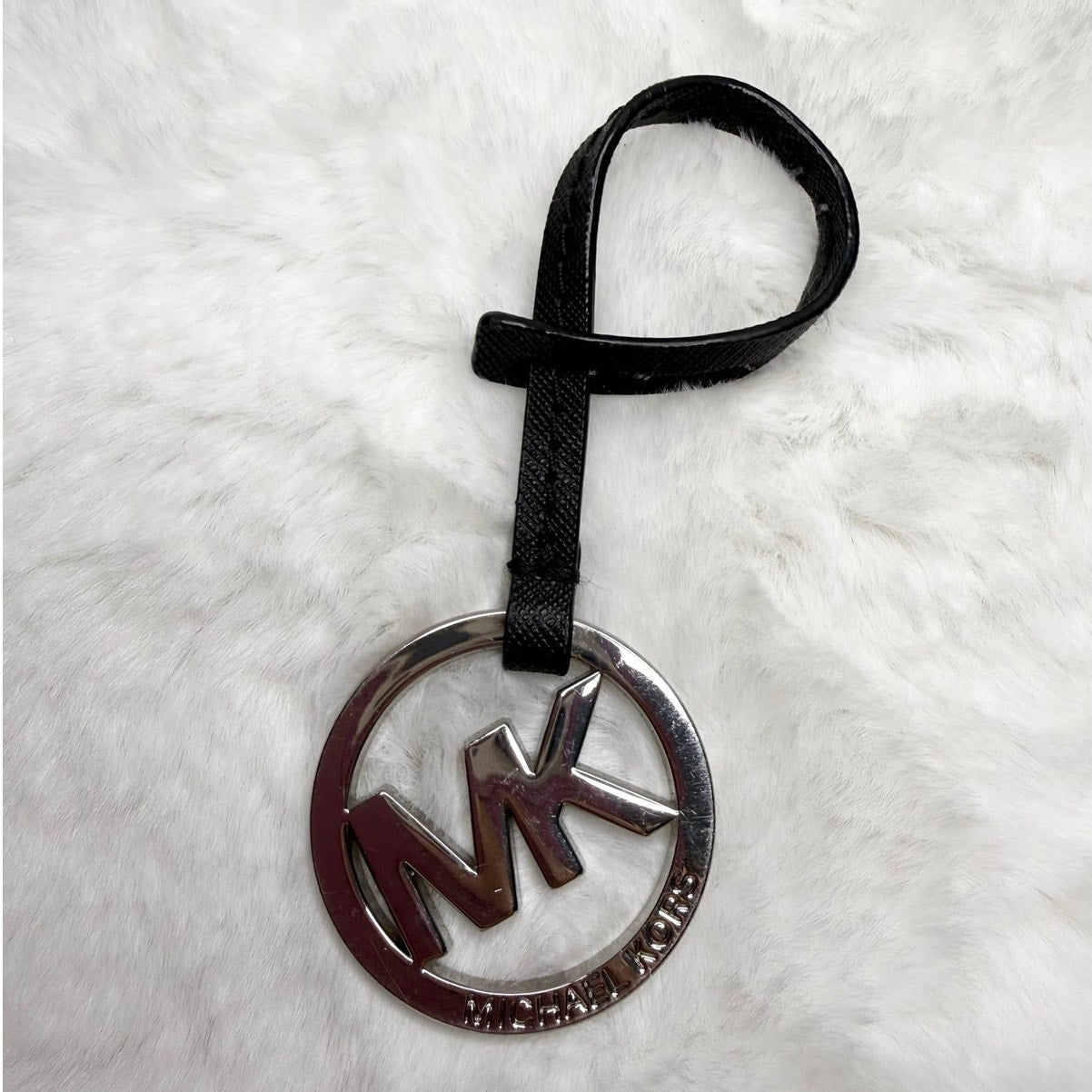Michael Kors Black Silver key fob bag charm