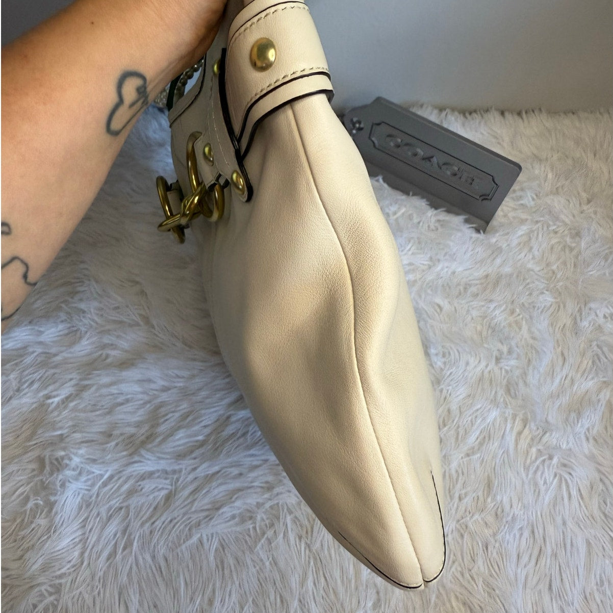 y2K COACH Legacy Ergo Belted Brass Shoulder Bag Hobo