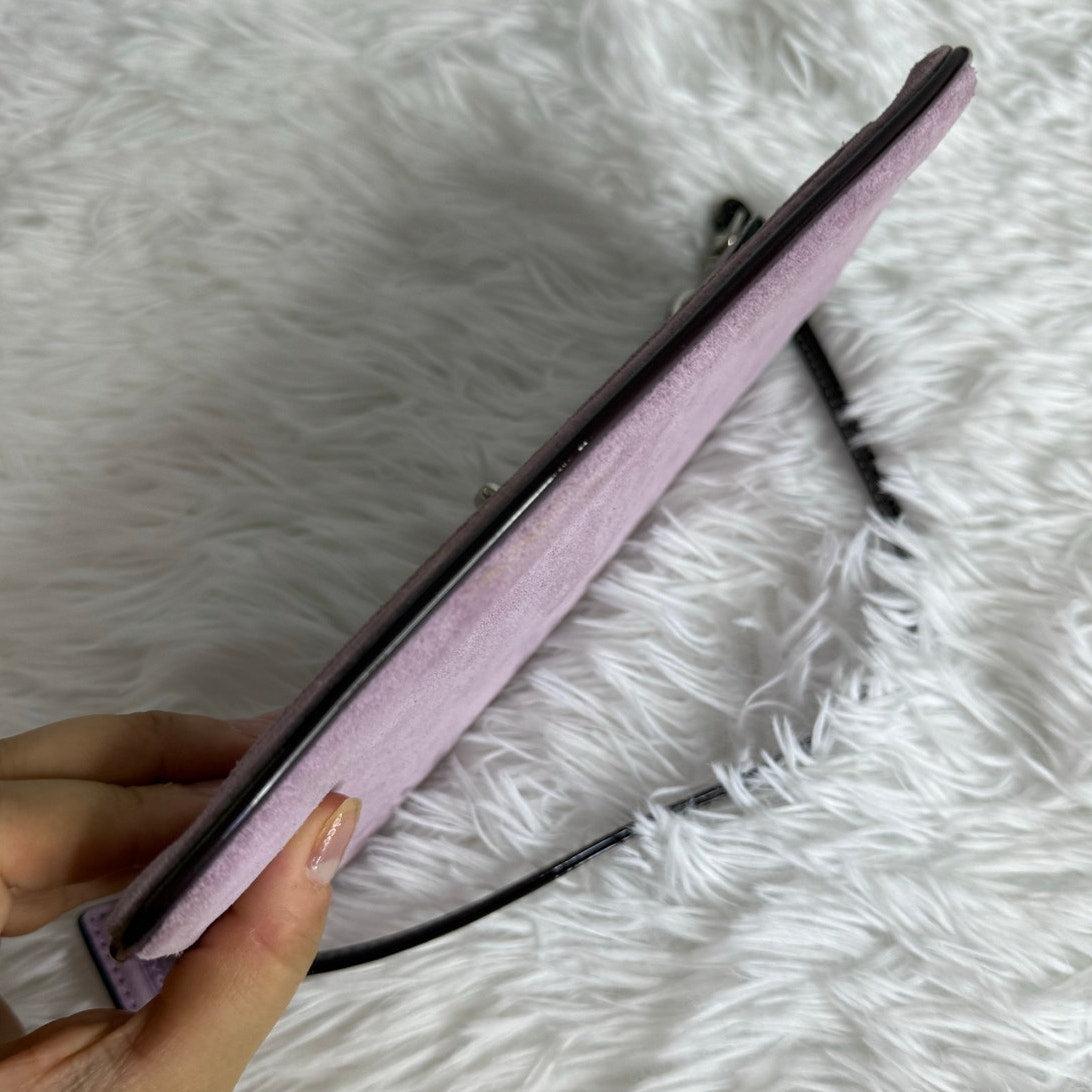 y2K COACH Suede Purple Wristlet