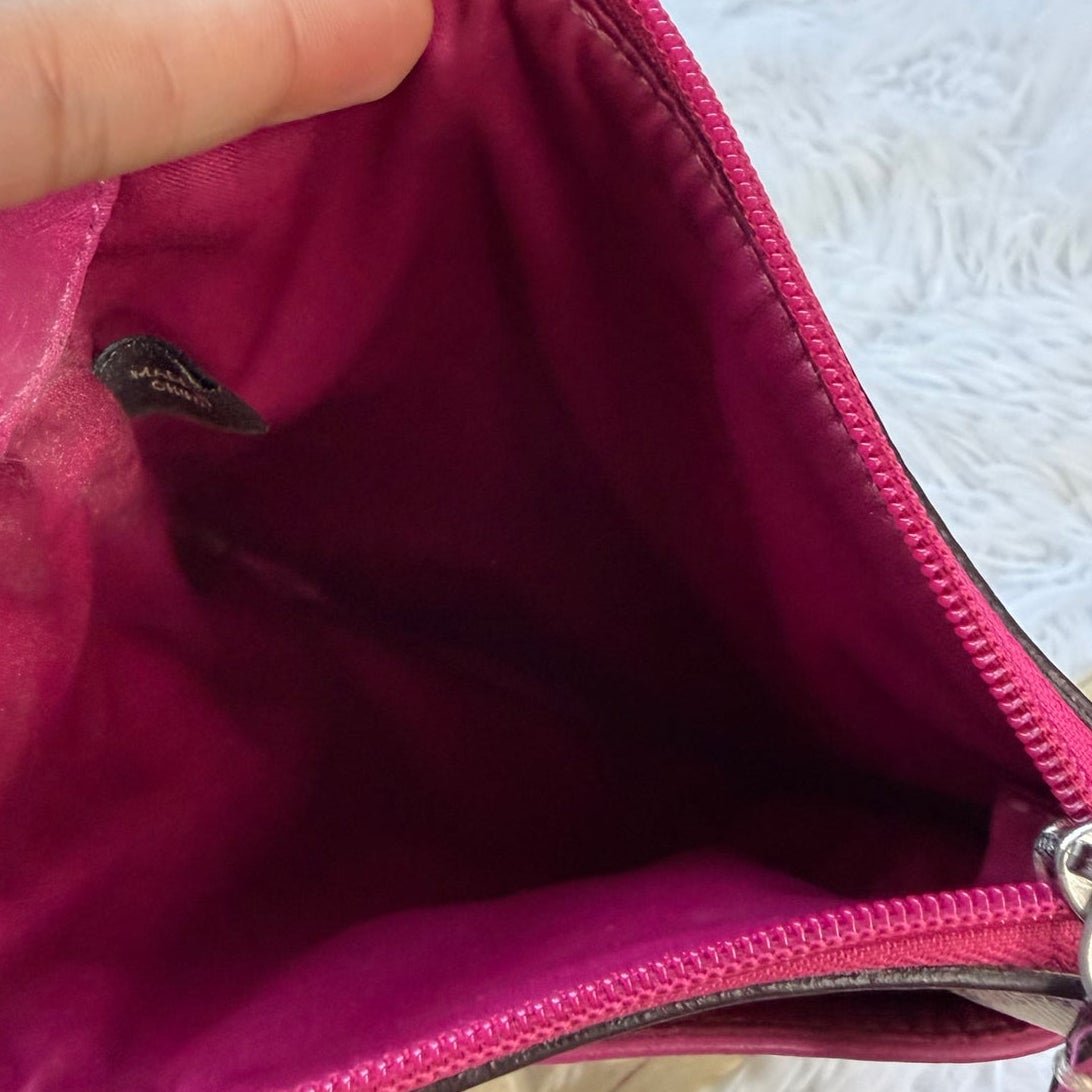 COACH Fuchsia Heritage Plaid Crossbody