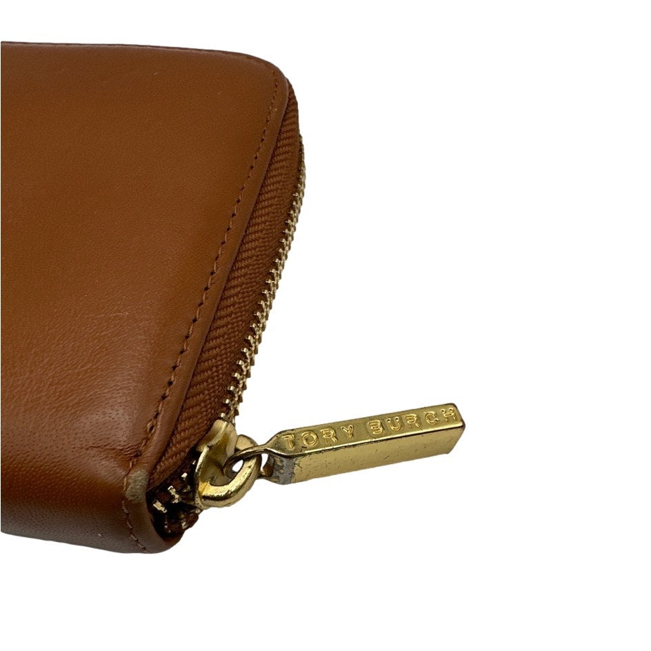 TORY BURCH Brown Zip Around Wallet