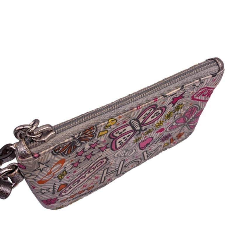 COACH Poppy Graffiti Wristlet