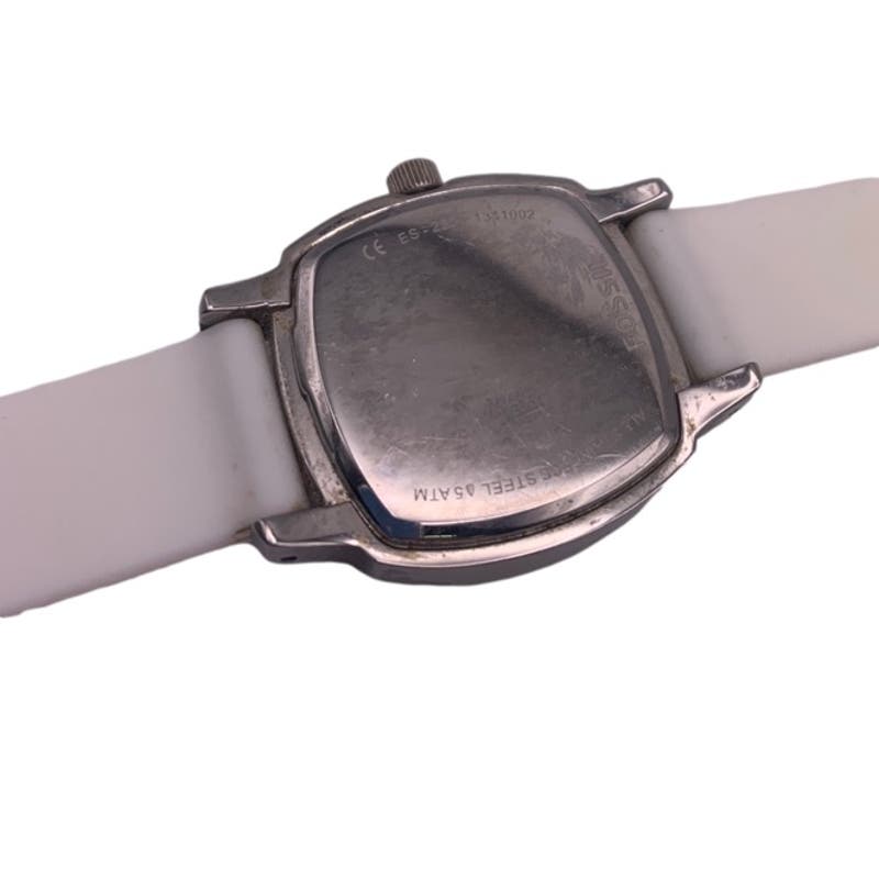 Fossil Silver-tone Rubber Band Ladies Wristlet Watch